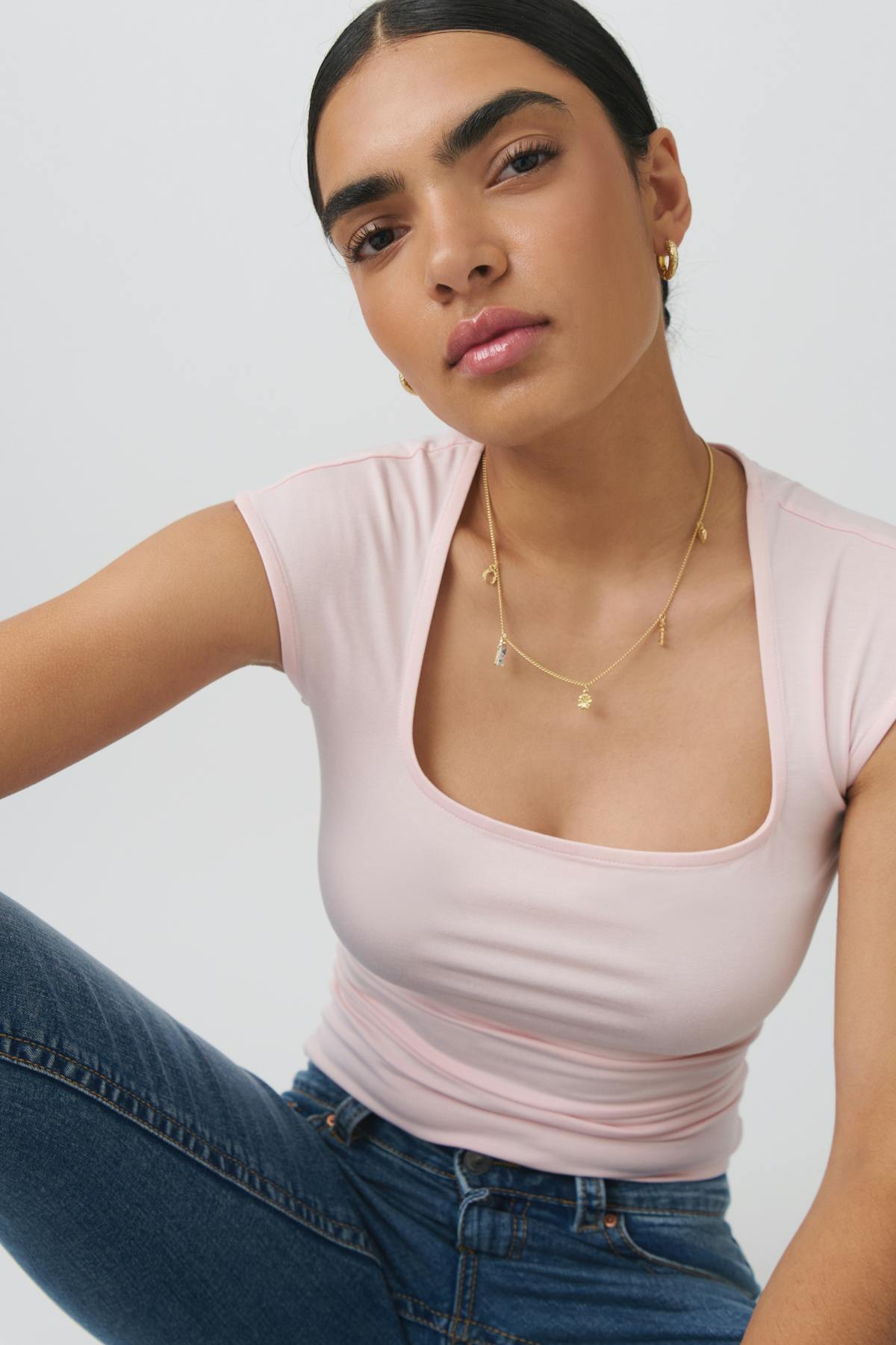 Soft touch tight top - Stone