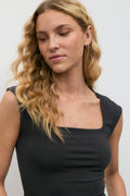 Soft touch tight top - Noir