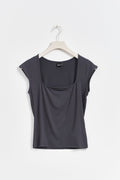 Soft touch tight top - Noir