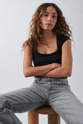 Soft touch tight top - Blanc cassé