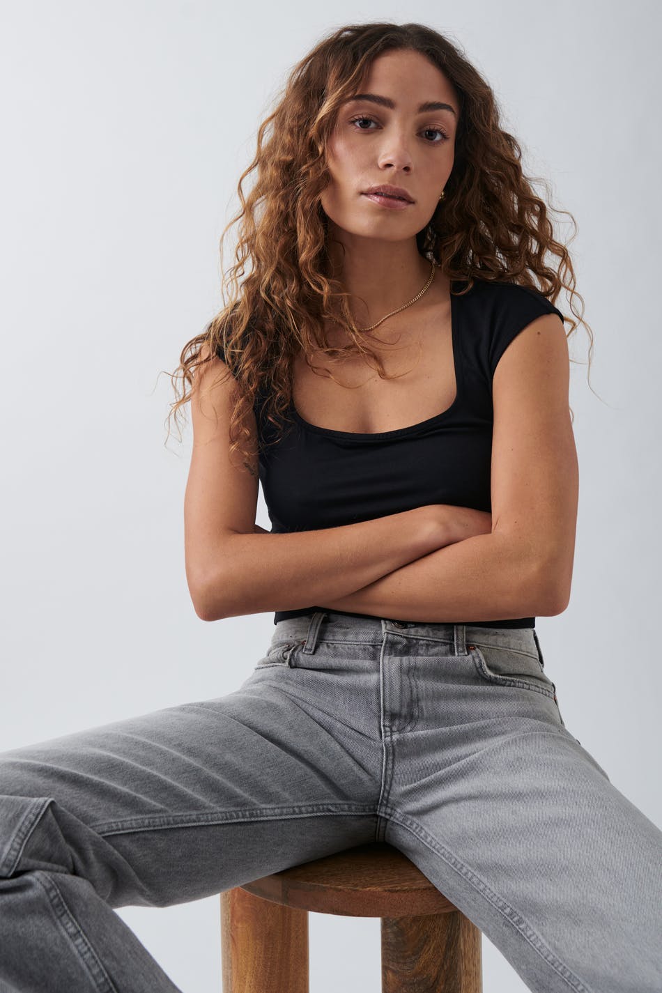 Soft touch tight top - Blanc cassé