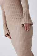 rib dress - Noir