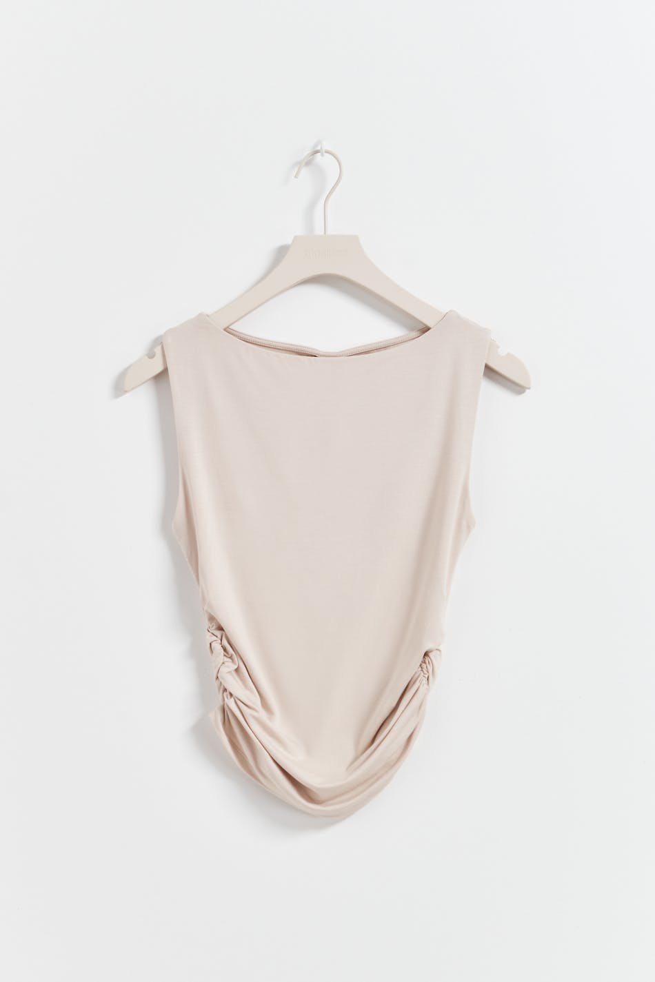 Soft touch boatneck top - Pumice stone