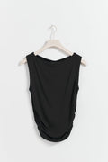 Soft touch boatneck top - Noir