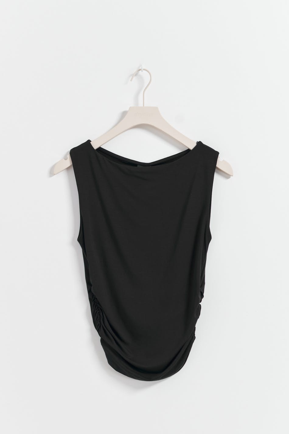 Soft touch boatneck top - Noir