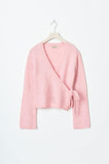knitted wrap cardigan - Pale lilac