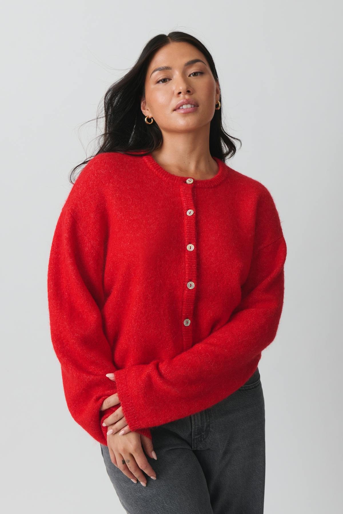Knitted cardigan - Gardenia