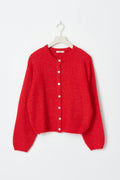 Knitted cardigan - Brown melange