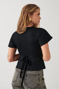 Tie top - Noir