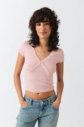 crochet knitted top - Heather