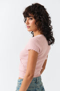 crochet knitted top - Pale lilac