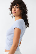 crochet knitted top - Heather