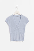 crochet knitted top - Heather