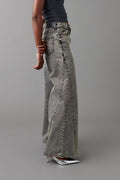 Wedge wide jeans - Tinted black