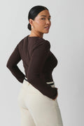 soft touch crew neck top - Stone