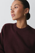 Crew neck knitted sweater - Peacoat