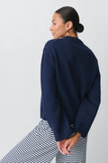 Crew neck knitted sweater - Gardenia
