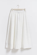Poplin slit skirt - Blanc