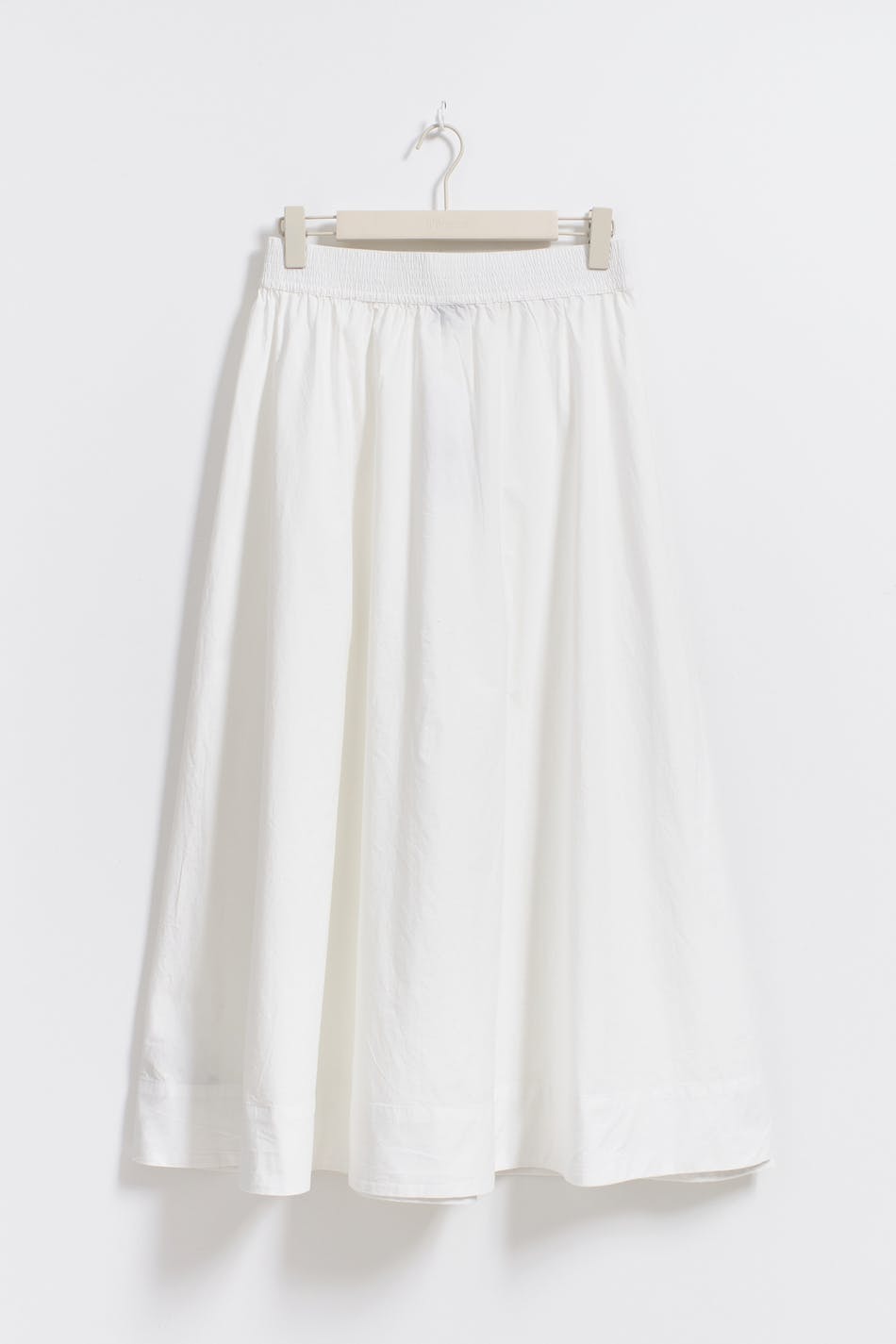 Poplin slit skirt - Blanc