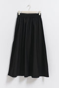 Poplin slit skirt - Noir