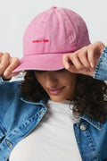 washed cotton cap - Bordeaux