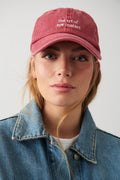 washed cotton cap - Classy red