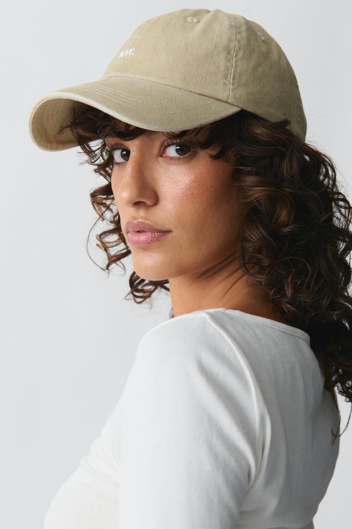 washed cotton cap - Chocolate plum