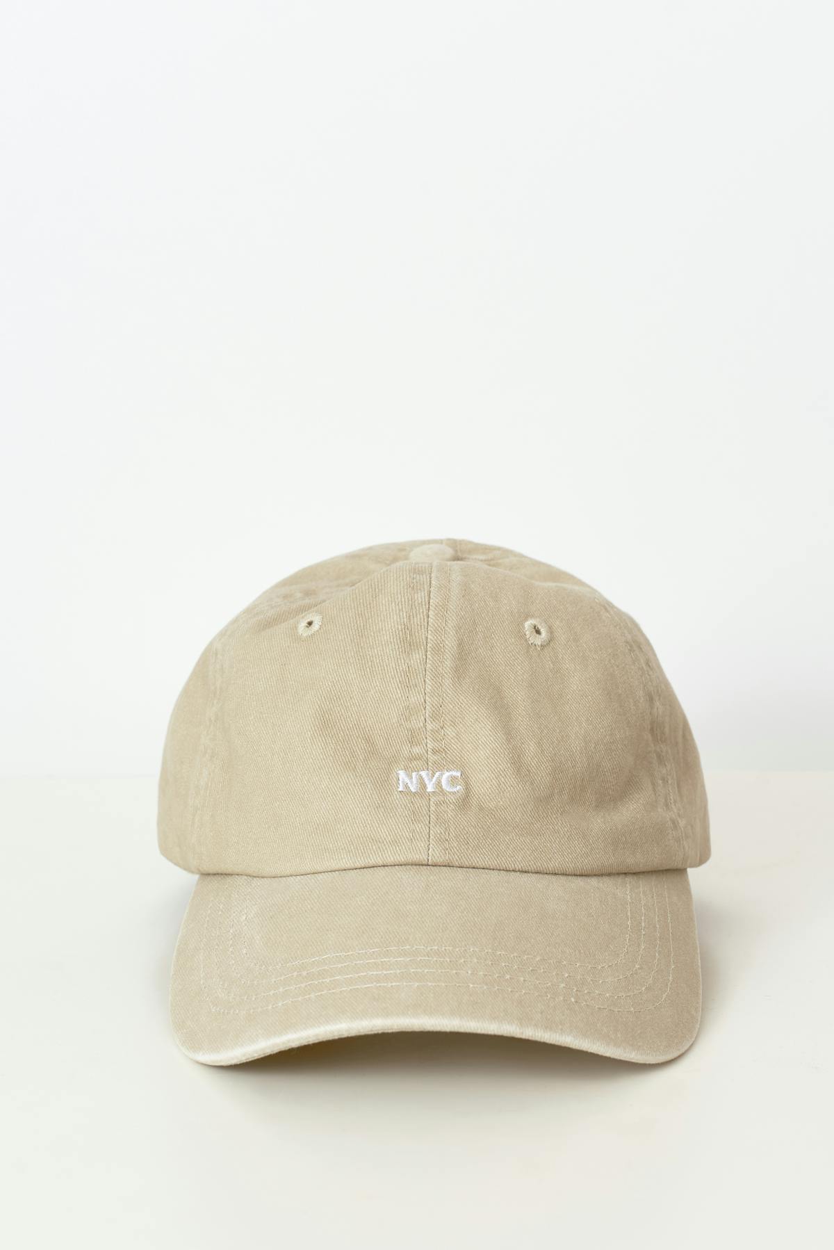 washed cotton cap - Marron foncé