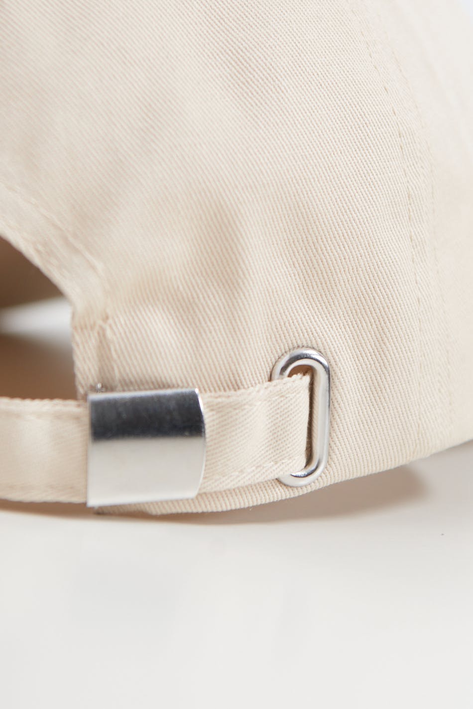 cotton cap - Beige embo