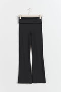 Y printed yoga leggings - Black/text