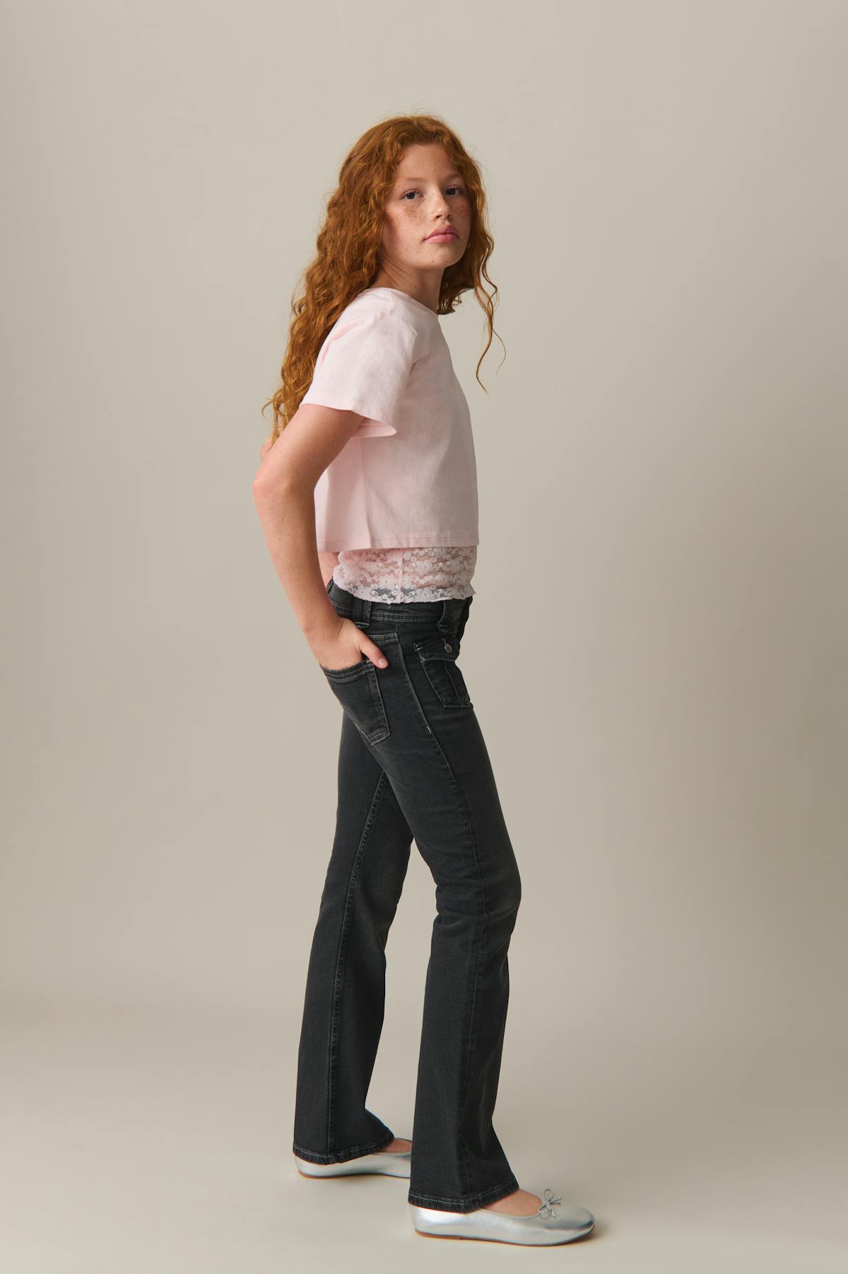 Y cropped tee - Rose