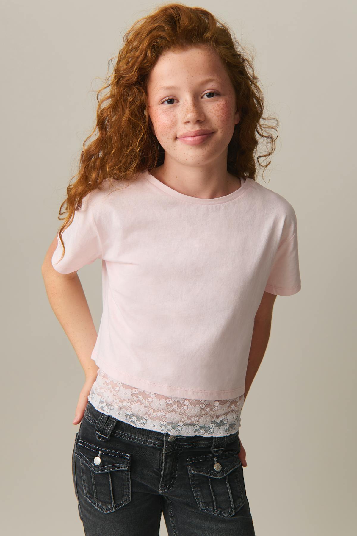 Y cropped tee - Rose