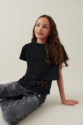 Y cropped tee - Noir