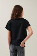 Y cropped tee - Noir