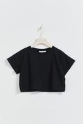 Y cropped tee - Noir