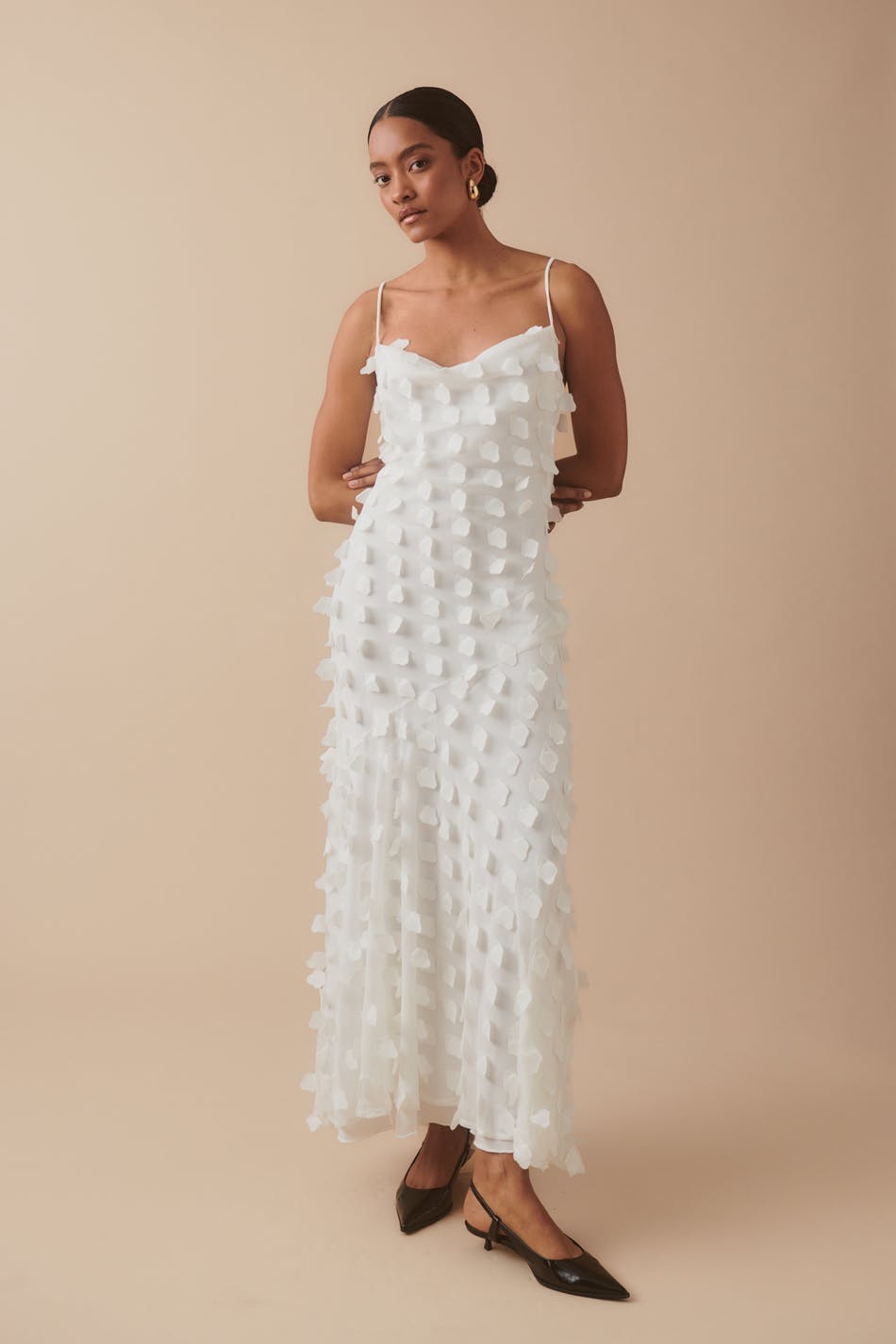 Cowl neck dress - Begonia pink