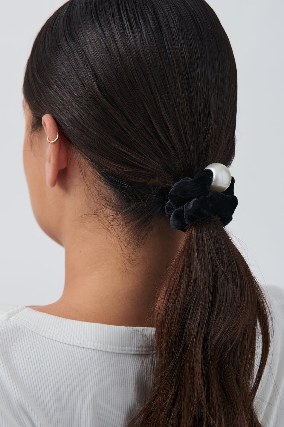 pack decorated hair ties - Noir