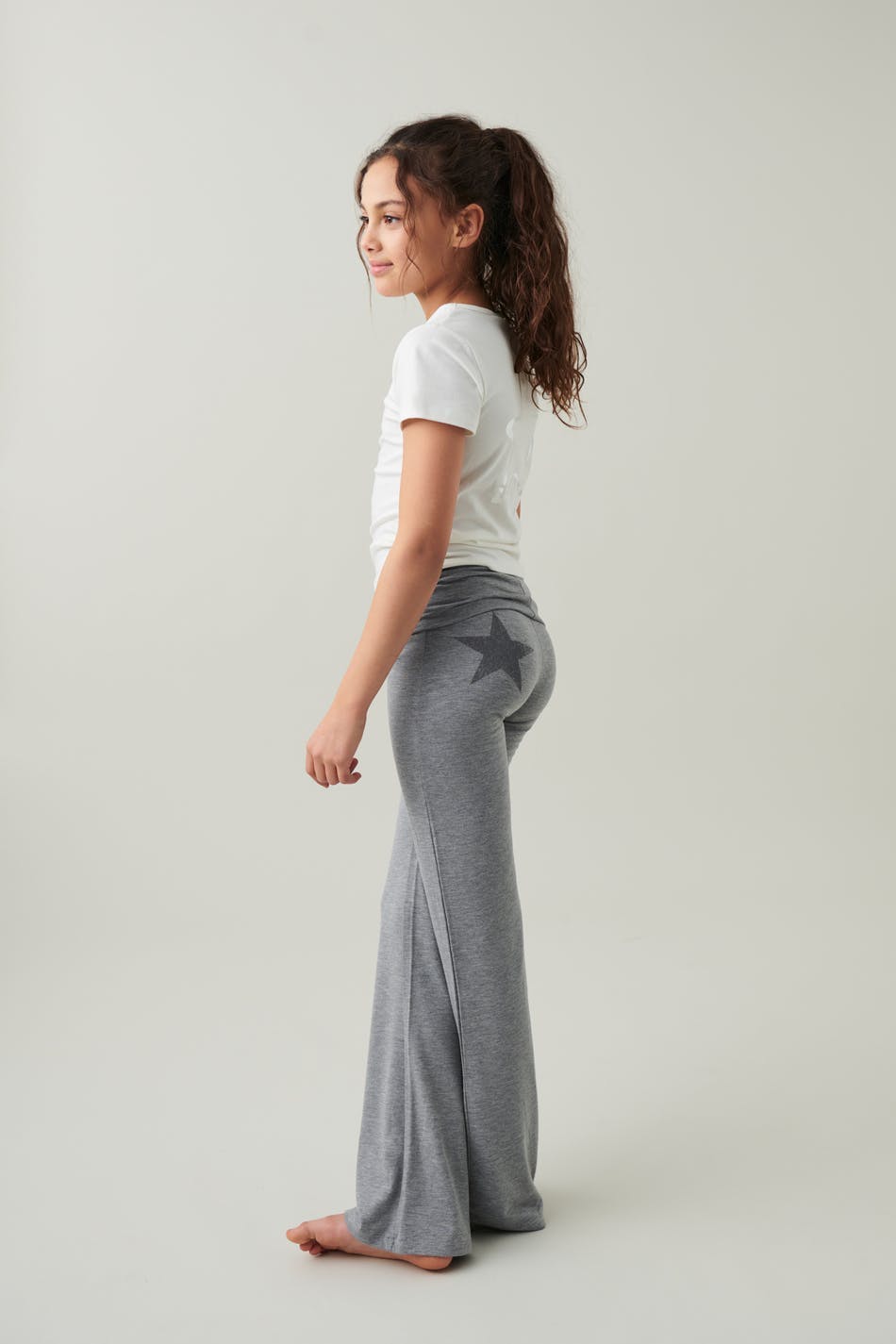 Y printed yoga leggings - Greymel/stars