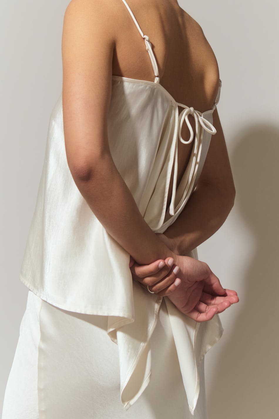 Satin singlet - Blanc cassé