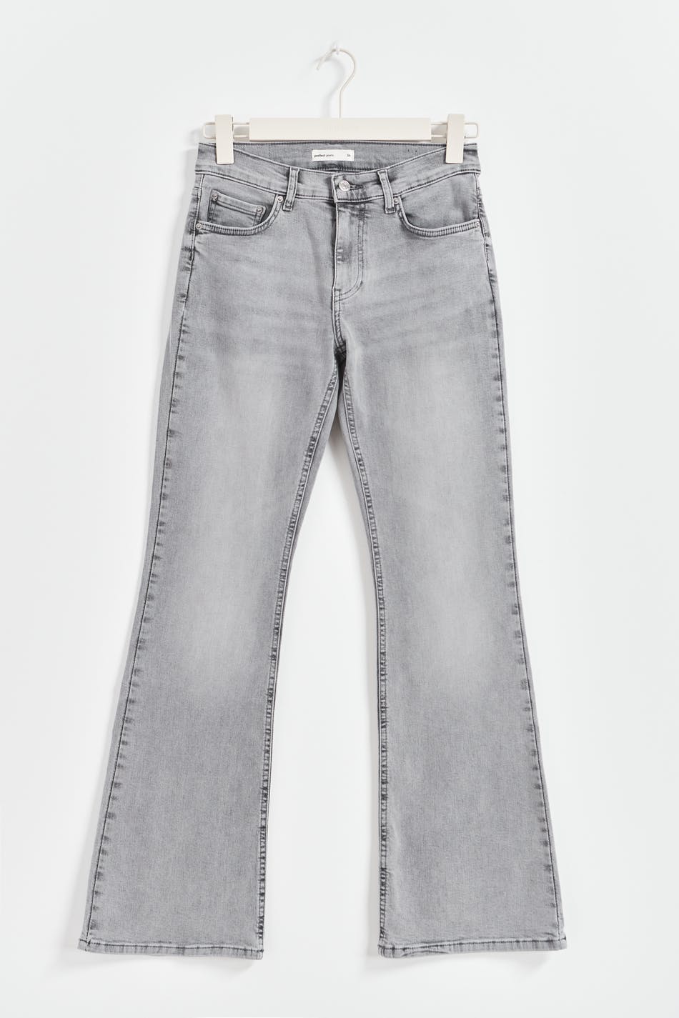 low waist bootcut jeans - Blanc cassé