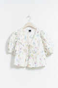 Puff sleeve blouse - Flower aop