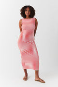 Boatneck rib dress - Noir