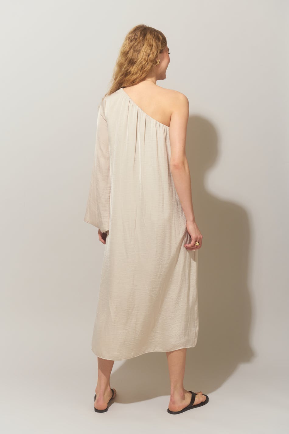 Fluid oneshoulder dress - Noir