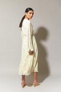 Pleated midi wrap dress - Flower aop