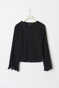 pleated blouse - Noir