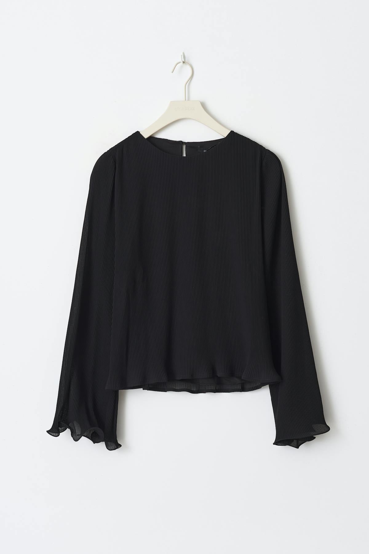 pleated blouse - Noir