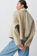 Short scarf jacket - Greige
