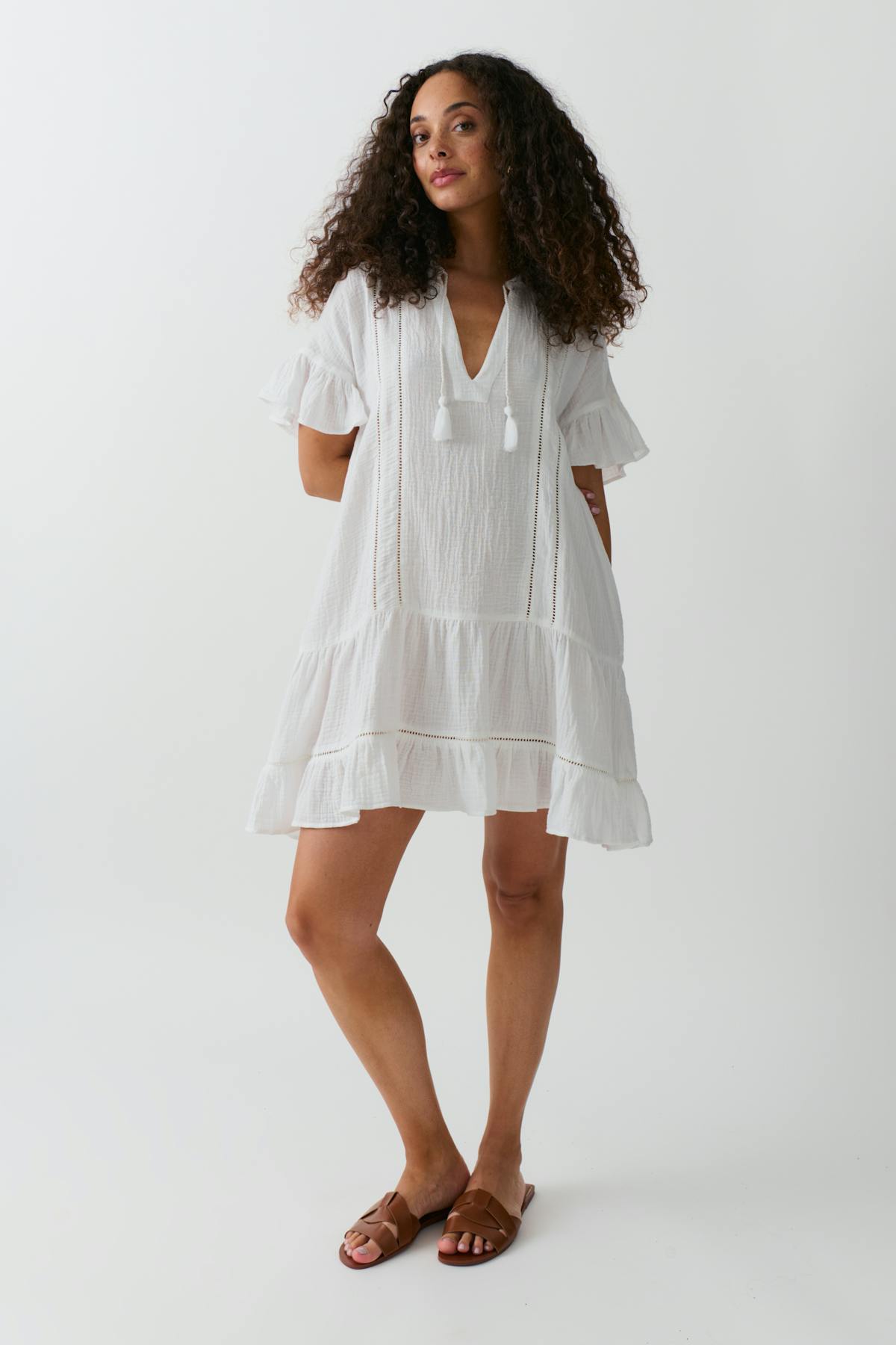 boho beach dress - Blanc
