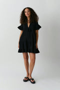 boho beach dress - Noir