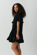 boho beach dress - Noir